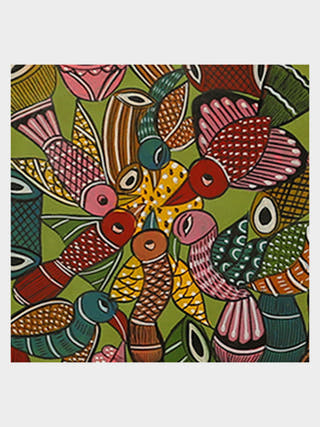 Bengal Pattachitra: Bird's Wedding ARAVALI