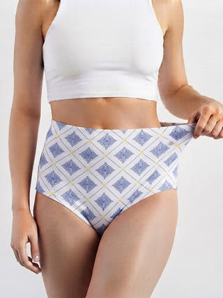 Indigo & Porcelain Organic Cotton Classic Briefs | Pack Of 2