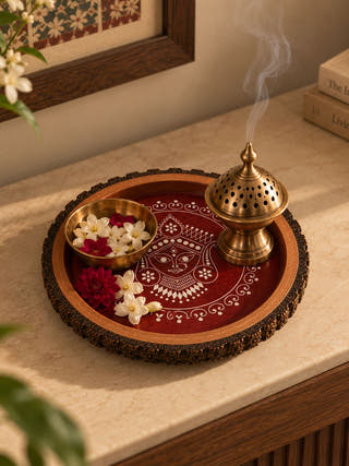 Durga Alpona Tray