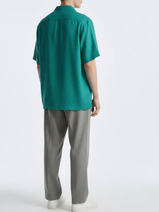 Vexo Cuban Collar Panelled Shirt