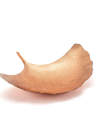 Copper Ginkgo Leaf Platter