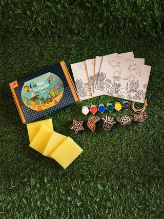 Handmade Block Prinitng DIY kit - Sea Animals