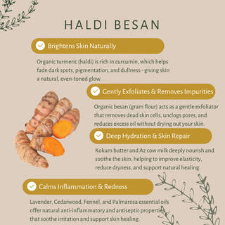Haldi Besan Soap Bar for Dry Skin