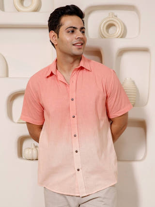 Peach Please Half Sleeve Shirt