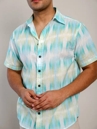 Blue Hawaiian Half Sleeve Shirt