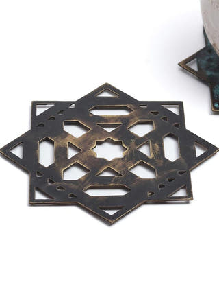 Mantra Brown Verdigris Coasters | Set of 2