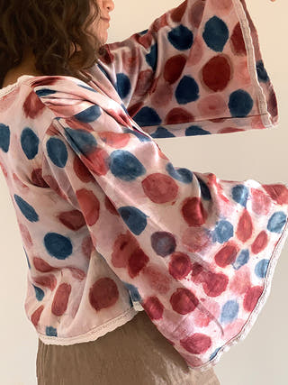 Blush Handwoven Mashru Overlay BAGEEYA