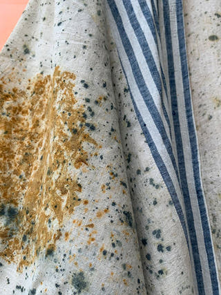 Ecoprinted Handwoven Breezy Jacket Off White - Organic Cotton Jumpsuit for women in off White color