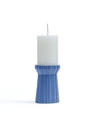 Qutub Azure Blue Candle Stand
