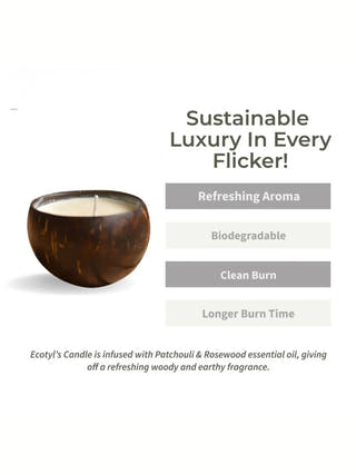 Soy Wax Candle - Coconut Shell