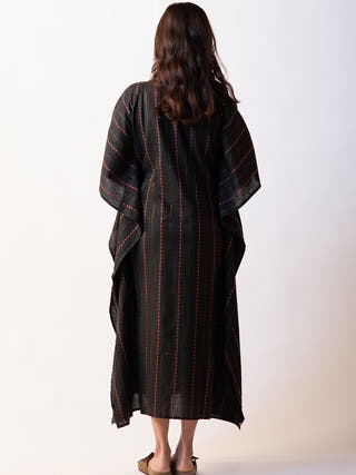 Kaftan Long Dress Navy Blue