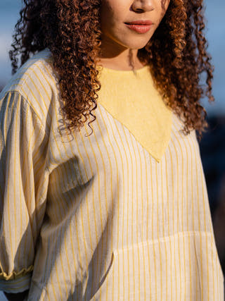 Turmeric Dye Handloom Dress Yellow KRUSHNACHUDA