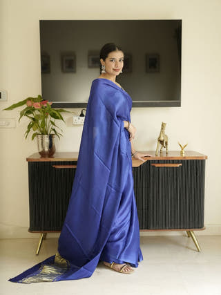 Blue Modal Silk Saree