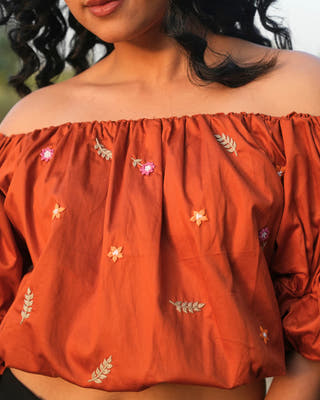 Laina Hand Embroidered Tops