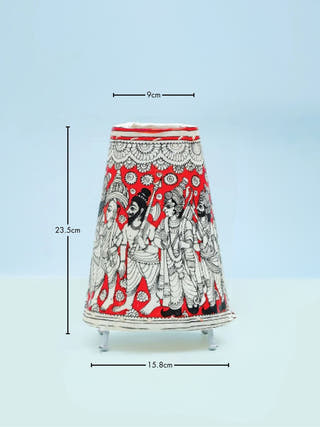 Dashavtara Small Hand Painted Tholu Bommalata Table Lamp