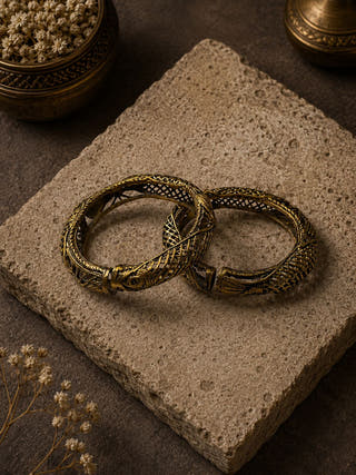 Kosha Dokra Mesh Bangles Set of 2