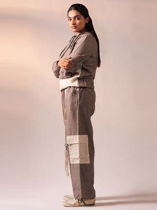 Cargo Top Pant Set Chocolate Brown