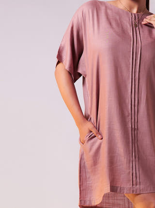 Oversize Cocktail Dress Mauve