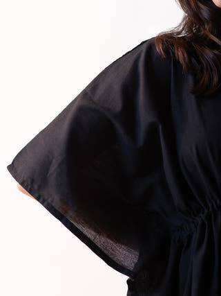 Neutral Free Size Kaftan Dress Black