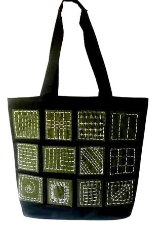 Craftinence Kantha Patchework Shoulder Tote