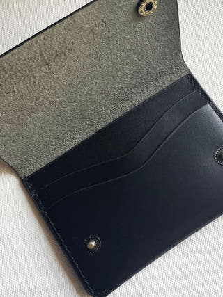 Petra Button Black Wallet