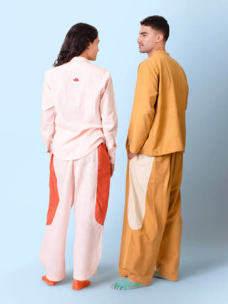 Tipa Flowy Pink Pants with Side Panel