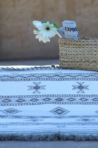 Dhunglo Handwoven Traditional Rug Multi Colour Kutchi Carpet