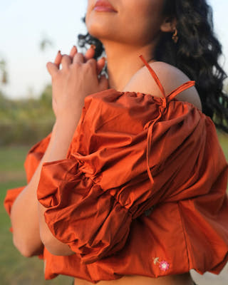 Laina Hand Embroidered Tops