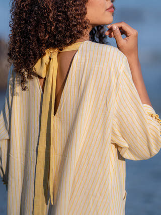 Turmeric Dye Handloom Dress Yellow KRUSHNACHUDA