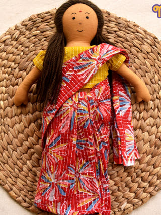 Nilah's Amma Girl Doll Pink Saree