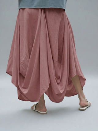 Hary- Cinnamon Draped Harem Skirt