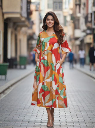 Kate Mosiac Multi-color Miley Dress