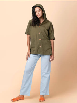 Nomad Hooded Shirt Olive