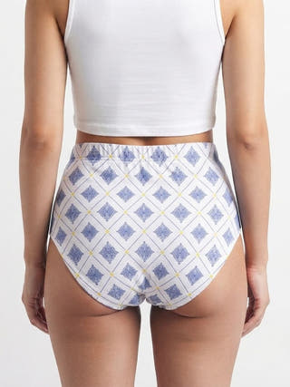 Indigo & Porcelain Organic Cotton Classic Briefs | Pack Of 2