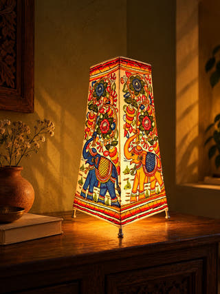Elephant Flower Tholu Bommalata Lamp