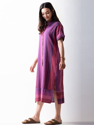 Kimono Midi Dress Wine