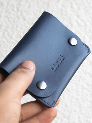Petra Button Navy Wallet