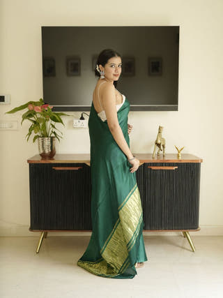 Green Modal Silk Saree