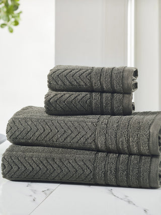 Placid Towel Set - Set Of 2 Bath 2 Hand Grey Houmn