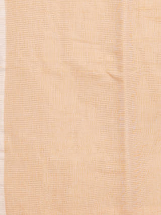 Beige Breeze Pure Cotton Striped Saree With Metallic Zari Ocau 