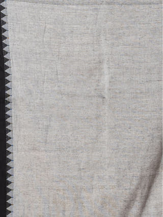 Smoky Sprinkles Pure Cotton Saree With Jacquard Border | Off-White & Black