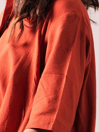 Sunset Free Size Dress Rust