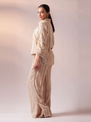 Batweave Shirt Pant Set Mustard and White