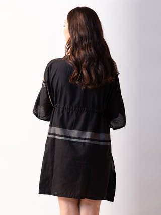 Neutral Free Size Kaftan Dress Black