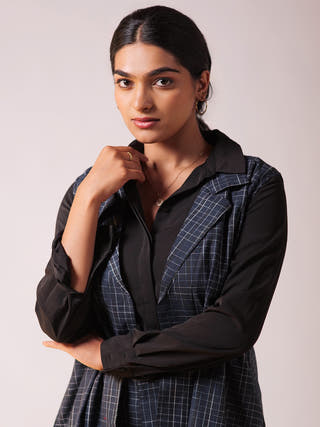 Quad Blazer Pant Set Navy Blue