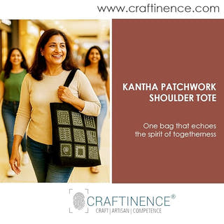 Craftinence Kantha Patchework Shoulder Tote