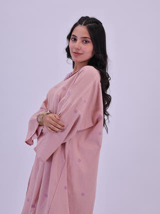 Rumi Handloom Cotton Ice Pink Jamdani Kurta