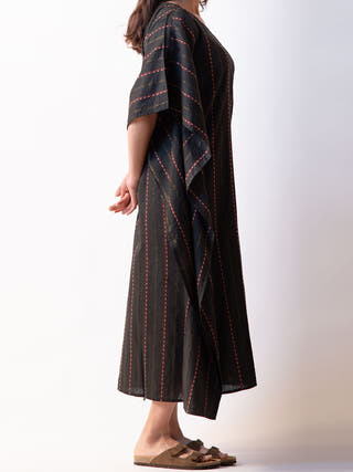 Kaftan Long Dress Navy Blue