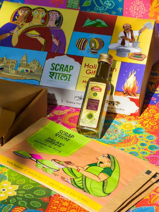 Holi Milan Gift Box | Natural Gulaal & Thandai | Handmade in Banaras