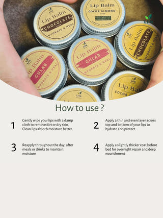 Cocoa Almond Lip Balm for Dry & Chapped Lips